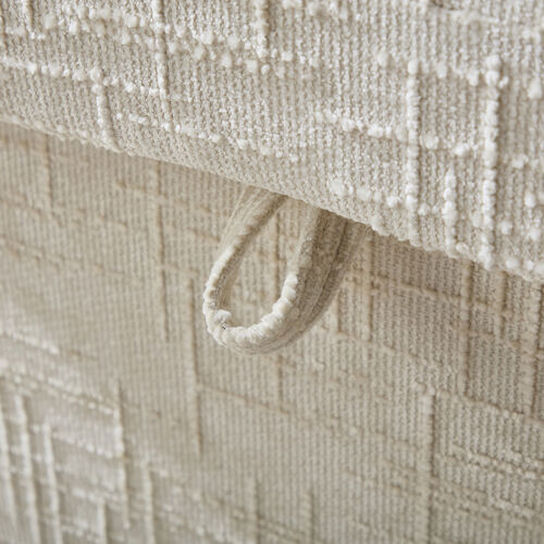 Fauteuil multifonctionnel inclinable avec dossier escamotable support téléphone en chenille pour salon chambre ou petit espace beige