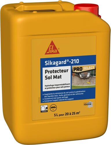 JEXNOVASHOP-Hydrofuge Imperméabilisant pour sols - Sikagard 210 Protecteur Sol Mat Incolore - Pavés/dalles/pierres - Augmente la résistance au sol contre la pénétration des liquides et salissures - 5