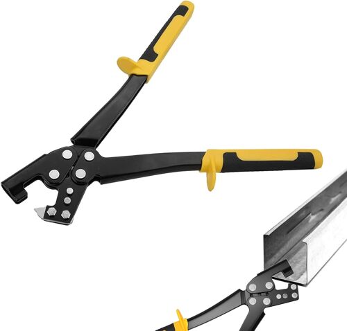 JEXNOVASHOP-Pince a Sertir Placo Pince à Sertir pour Cloison Sèche Pinces pour Plaques de Plâtre Acier Robuste Poignée Boulon Sertissage Cloisons Sèches Pinces à Cloison Haute Résistance Sèche