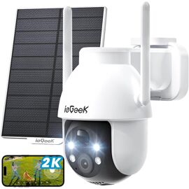 IeGeek ZS-GX4S Caméra Solaire WiFi 5MP - Vision Nocturne Couleur - Extérieur
