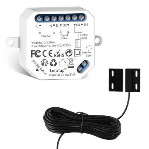 JEXNOVASHOP-Ouvre-Porte de Garage Connecté WiFi, Interrupteur de Porte Intelligent, Compatible avec Alexa, Commutateur Contrôlé à Distance, Kits Smart Module pour Portail Coulissant