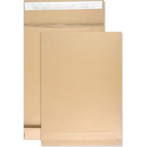 JEXNOVASHOP-50 pochettes d'expédition à soufflets brunes C4 229× 324 mm 130g pochettes à soufflets extensibles grandes enveloppes expédition pour livres documents grande enveloppe à soufflet fond pin
