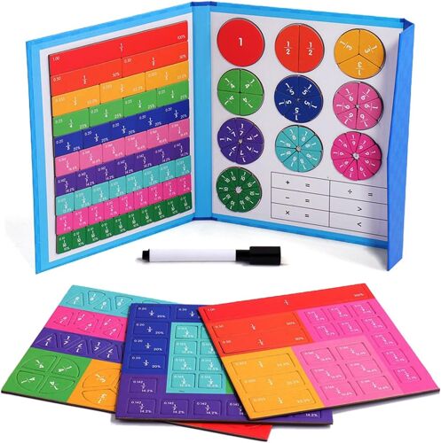 JEXNOVASHOP-Jeux pour Apprendre Les Fractions,Outils d'apprentissage,Apprendre a Compter,Learning ressources,Montessori Jeux Enfant 5 Ans
