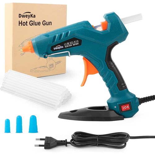 JEXNOVASHOP-Pistolet à Colle Chaude, 60W/100W Dual Power Ensemble de Pistolet à Colle Chaude, avec Bâtons de Colle 11mm & Socle amovible, pour Réparation, Art et DIY