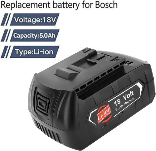 JEXNOVASHOP-2 Packs 5000mAh BAT610G Remplacement pour Bosch 18V Batterie BAT621 BAT609G BAT610G BAT618G BAT618 BAT619 BAT619G BAT620