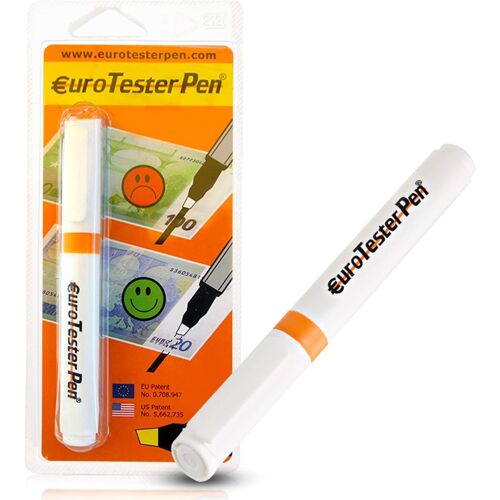 JEXNOVASHOP-Stylo Detecteur Faux Billets, euros, Professionnel, Verificateur de Billet, Fonctionne sur Euro, Dollar, Livre Sterling et Devises Internationales ¿ Made in Italy