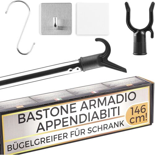 JEXNOVASHOP-Bâton d'Armoire Télescopique de Garde-Robe avec Barre de Penderie Escamotable - Tige de Cintre Extensible pour Vêtements