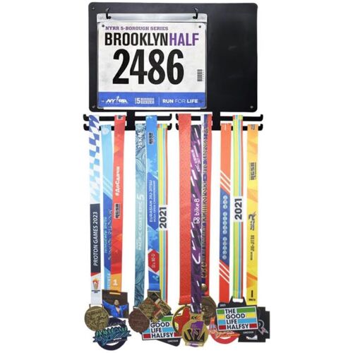 JEXNOVASHOP-Présentoir pour médailles de coureur, porte-médailles de marathon, support de médailles de course pour athlètes, support pour dossards et photos avec marqueurs de tableau noir