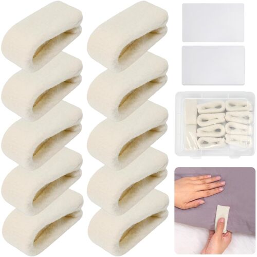 Jexnovashop-10 Pcs Pince Couette Antidérapant, Attache Couettes Lit Avec Bordure Douce, Clip De Fixation Couette Sans Aiguille, Pince De Maintien Pour Couettes Blanc, Avec Boîte, Pour Auberge Hôtel C