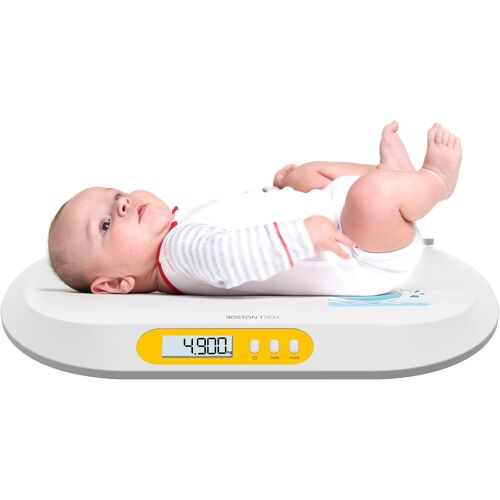 JEXNOVASHOP-Balance pour bébé BA104 ¿ Pèse-bébé électronique numérique avec fonction TARE et maintien du poids, écran LCD rétroéclairé, mesure précise 10 g, capacité 20 kg, idéal nouveau-né et enfant