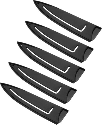 Jexnovashop-Lot De 5 Housses De Protection Universelles En Polypropylène Pour Couteau De Cuisine De 20,3 Cm, Noir