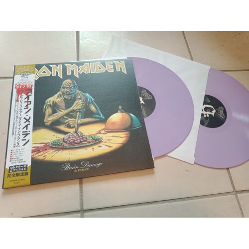Iron Maiden Brain Damage 2lp Vinyle Couleur Gatefold Live Clermont Ferrand 83