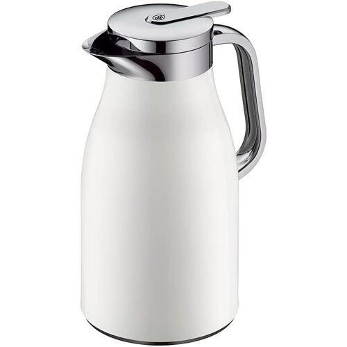 Jexnovashop-Alfi Skyline 1,0l, Coconut White, Pichet Isotherme Inox Avec Intérieur En Verre Trempé Hygiénique, Bouchon Vissé Avec Bouton Poussoir Très Pratique, Poignée Ergonomique, D'une Seule Main