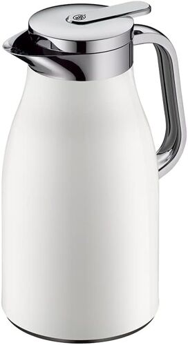 Jexnovashop-Alfi Skyline 1,0l, Coconut White, Pichet Isotherme Inox Avec Intérieur En Verre Trempé Hygiénique, Bouchon Vissé Avec Bouton Poussoir Très Pratique, Poignée Ergonomique, D'une Seule Main