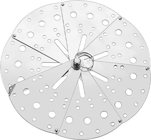 Jexnovashop-Couvercle Anti-Déversement Extensible En Acier Inoxydable Réglable De 4.7 À 8.7 Pouces Avec Anneau Pour Cuisine Et Cuisson