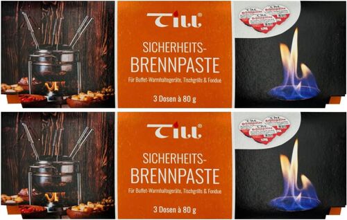 Jexnovashop-Till - Lot De 2 Brûleurs À Fondue Pour Gel/Pâte À Fondue - 6 Pots De 80 G En Silicone Verte, Rectangulaires