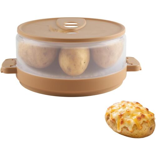 Jexnovashop-Cuiseur Vapeur Micro-Ondes Avec Valve À Vapeur - Cuiseur De Pommes De Terre Sans Bpa Pour Préparer Des Pommes De Terre Au Four Au Micro-Ondes - Cuisson Uniforme Et Passe Au Lave-Vaisselle