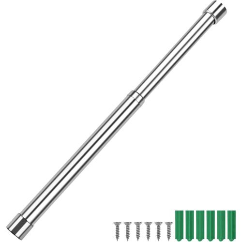 Jexnovashop-31-51 Cm Barre De Penderie En Acier Inoxydable, Barre Penderie Extensible Argenté, Tringle Vetement Murale, Tringle Penderie Pour Penderie Murale