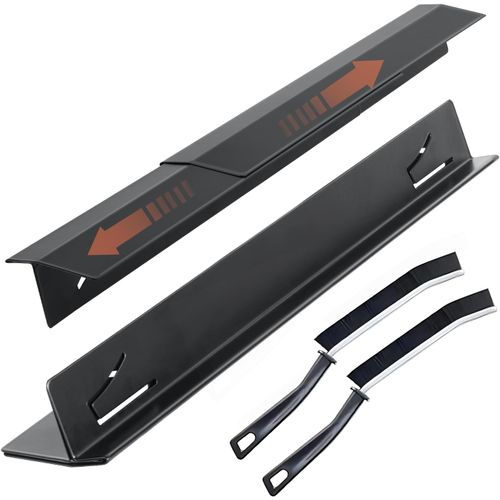 JEXNOVASHOP-Lot de 2 Plan De Travail Cuisine Inoxydable, Joint Plan De Travail Cuisine Forme De T, Longueur Réglable De 35 cm à 69 cm Joints Entre Le Dessus De La Cuisinière,Le Four,La Machine à Lave