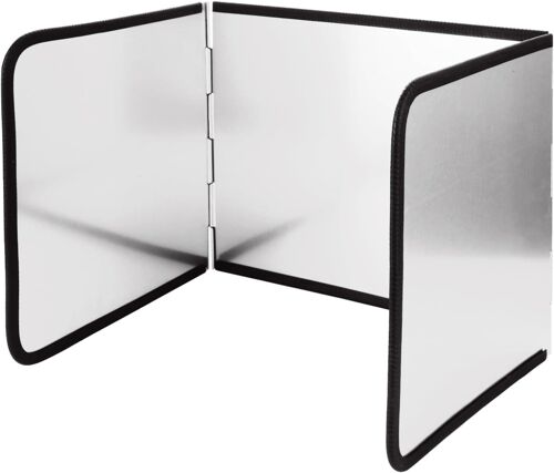 Jexnovashop-Plaque Anti Projection Cuisine, 38x30cm 3 Côtés Protection Projection Cuisson Contre Les Éclaboussures D'huile, Anti Eclaboussure Cuisine Pliable Protection D'écran Anti-Éclaboussures