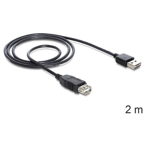DeLOCK EASY-USB 2.0-A - USB 2.0-A, 2m câble USB USB A Noir