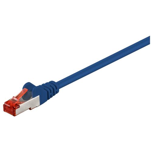 goobay - Câble réseau - RJ-45 (M) pour RJ-45 (M) - 3 m - pairs in metal foil (PiMF) - CAT 6 - sans halogène, moulé - bleu