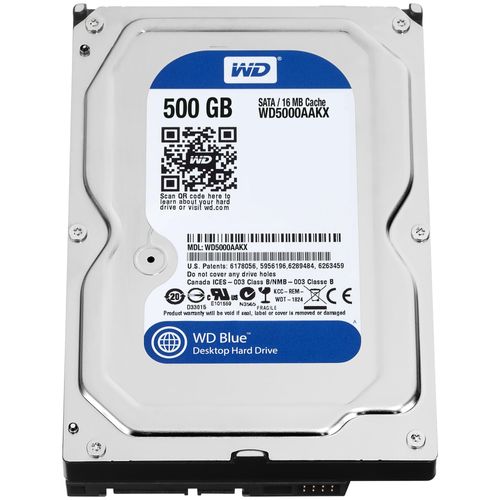 Western Digital Blue disque dur 500 Go 7200 tr/min 16 Mo 3.5" SATA