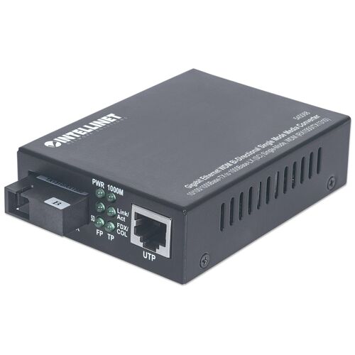 Intellinet 545068 convertisseur de support réseau 1000 Mbit/s Monomode Noir