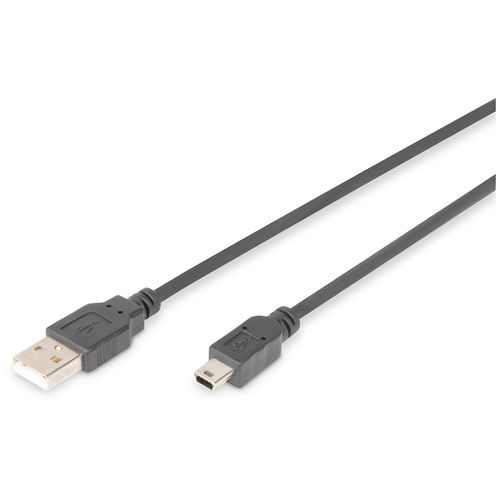 ASSMANN - Câble USB - USB (M) pour mini USB type B (M) - USB 2.0 - 1.8 m - moulé - noir