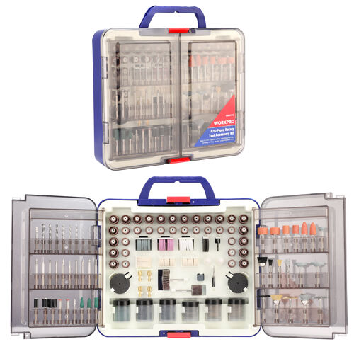 Coffret de 476 Accessoires d'Outils Rotatifs Universels WORKPRO, Kit d'Accessoires d'Outils Rotatifs Multifonctions pour Coupe, Gravure, Meulage, Polissage, Poncage, Percage, etc.