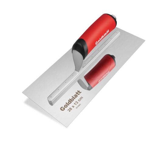 Truelle de Lissage en Acier Inoxydable Goldblatt Platoir a Enduit et Finition 280 x 130 mm, Truelle a Platre Truelle a Lisser Construction Robuste Rivetee, pour Mastic, Platre, Beton, Cloisons Seches