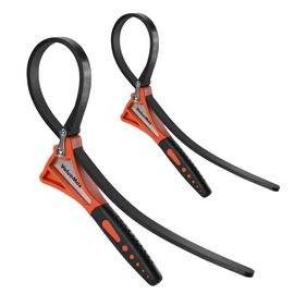 Cle a Sangle en Caoutchouc ValueMax, 2 Pieces Cle a Filtre a Huile 460 mm et 630 mm, Cle a Sangle Reglable, Cle Universe Max Tension 2000N pour Reparations de Plomberie Pomme de Douche Robinet