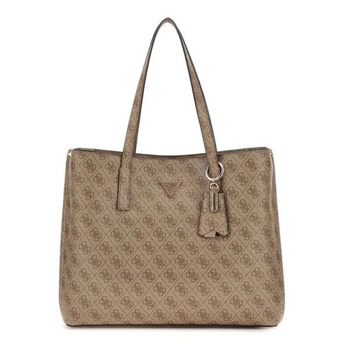 GUESS Sac à épaule brun clair marron pour femme - Meridian II Girlfriend Tote Bag Latte Logo 314069