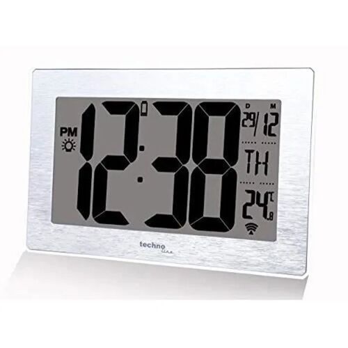 Horloge murale - TECHNO LINE - WS8019 - Argenté - Métal - Intérieur