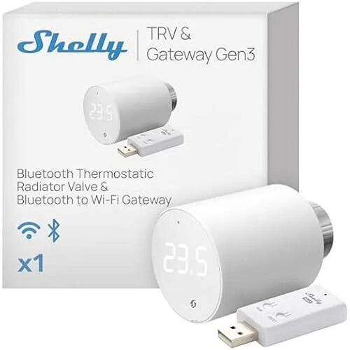 Tête thermostatique connectée - Shelly - Blu TRV - Bluetooth - Connexion Wi-Fi - Précision ±0,1°C