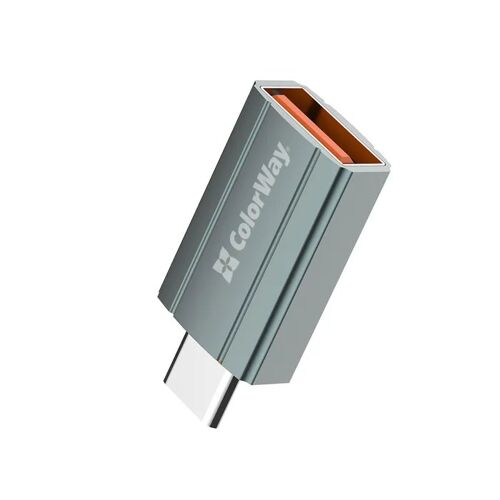 Adaptateur USB Type-C OTG - COLORWAY - CW-AD-AC - Argent - Compatible PC - Compact