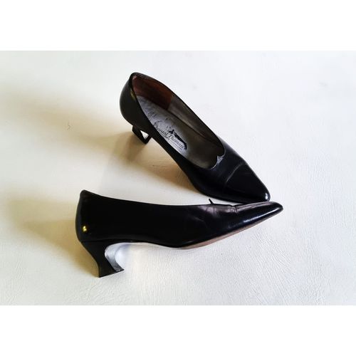 Escarpins Chantal Thomass Pointure 37 Talons 5cm Cuir Noir