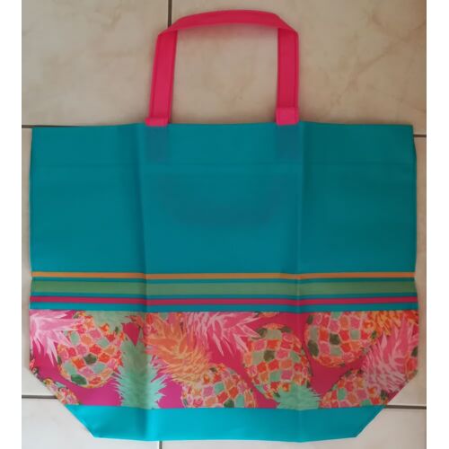 Grand sac cabas - Couleur bleu et rose