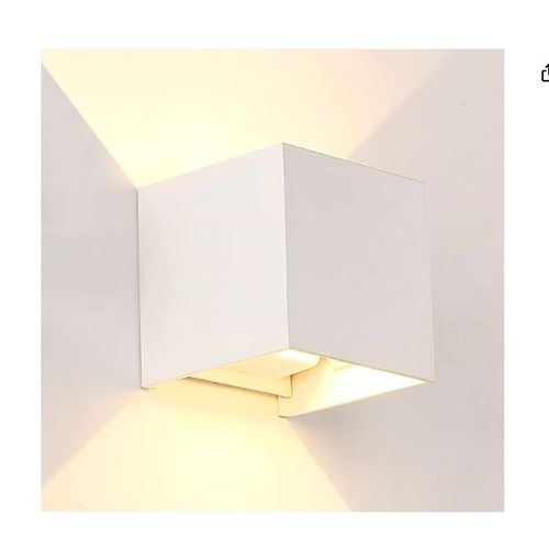 M Ledme - Applique murale LED blanche 12 W pour intérieur/extérieur, température de couleur réglable (2700 K - 6500 K), angle de faisceau ajustable, étanchéité IP54, idéale pour l'éclairage extérieur.
