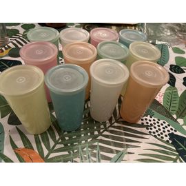 Lot De 12 Pots À Yaourt Avec Couvercles Tupperware Vintage