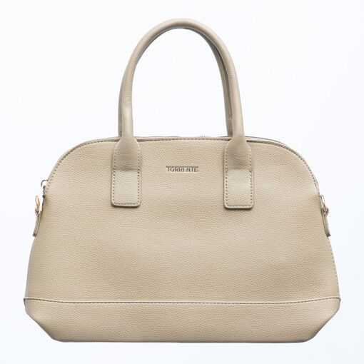 Sac à Main Torrente Bandoulière écrue - Modèle Sac De Jour Moyen - PVC Avec Finition Lustrée