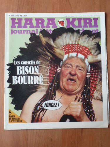 Hara Kiri 203 De Août 1978 Les Conseils De Bison Bourré