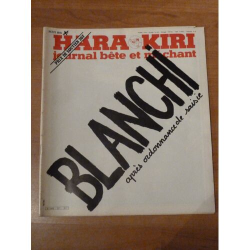 Hara Kiri 221 Bis Février 1980 Blanchi