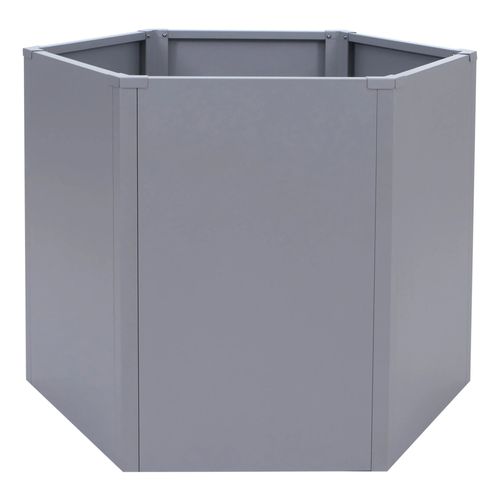 Jardinière Sur Pied Surélevée Hwc-P64, Jardinière Métallique Sur Pied Pour Légumes/Plantes, Bac À Fleurs, Pot De Fleurs, Jardin, Acier, 77 X 100 X 88 Cm   Gris