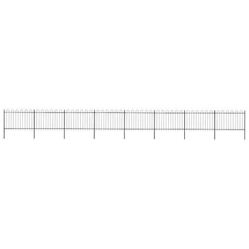 Prolenta Premium - Clôture De Jardin Avec Arceau En Acier 1426 X 120 Cm Noir
