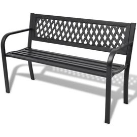 Prolenta Premium - Banc De Jardin 118 Cm Acier Noir