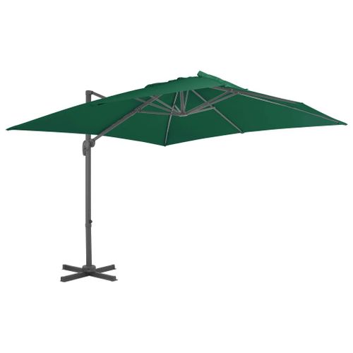 Prolenta Premium - Parasol De Jardin En Porte-À-Faux Et Poteau En Aluminium Vert
