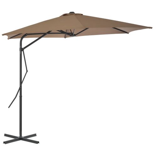 Prolenta Premium - Parasol D'extérieur Avec Mât En Acier 300 Cm Taupe