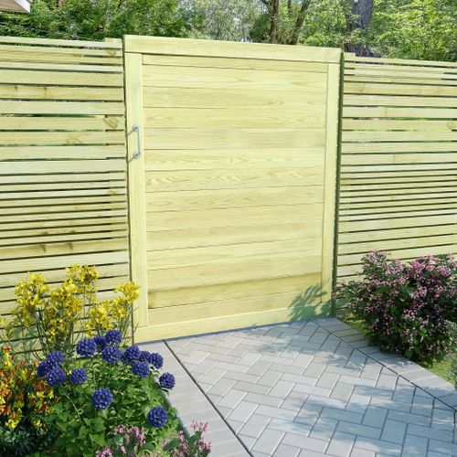 Prolenta Premium - Portail De Jardin Bois De Pin Imprégné 125x100 Cm
