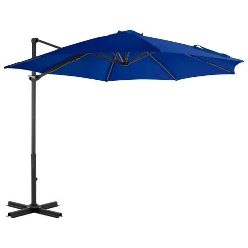 Prolenta Premium - Parasol De Jardin En Porte-À-Faux Mât En Aluminium Bleu Azuré